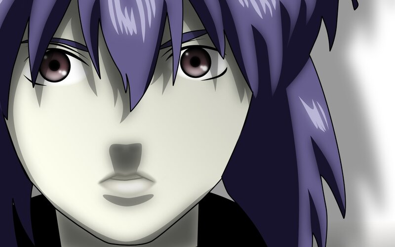 anime character with purple hair