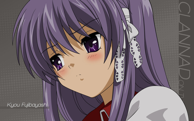 anime character with purple hair