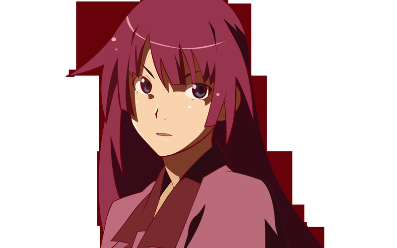 anime character with purple hair
