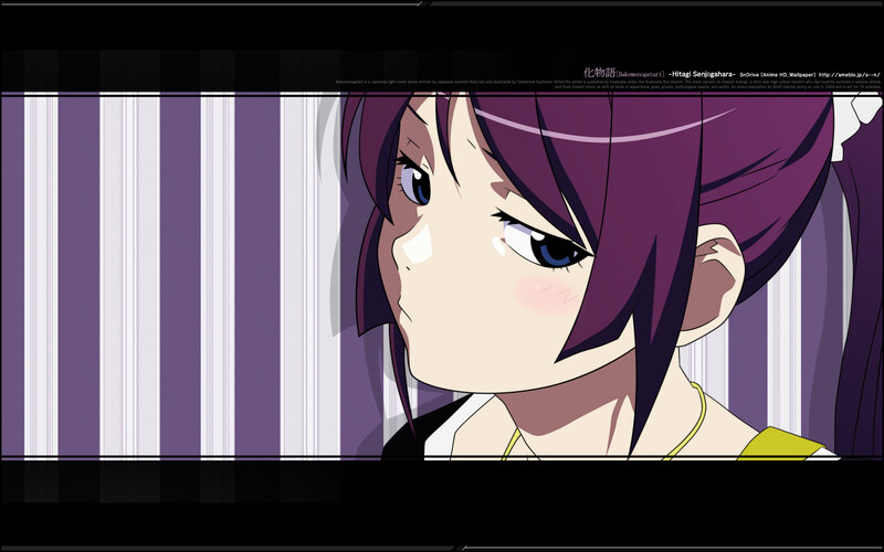 Anime character with purple hair