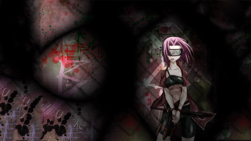 anime character with purple hair