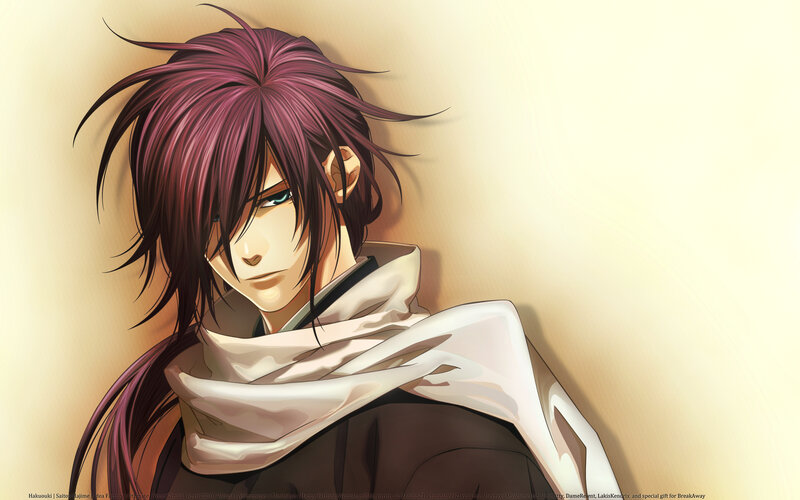 anime character with purple hair