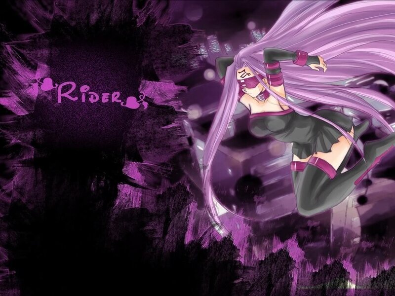 anime character with purple hair