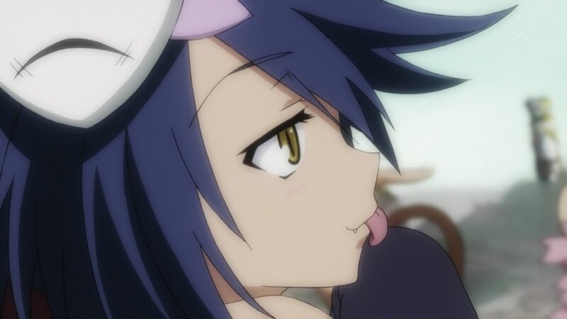 anime character with purple hair