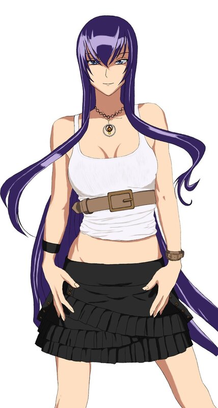 anime character with purple hair