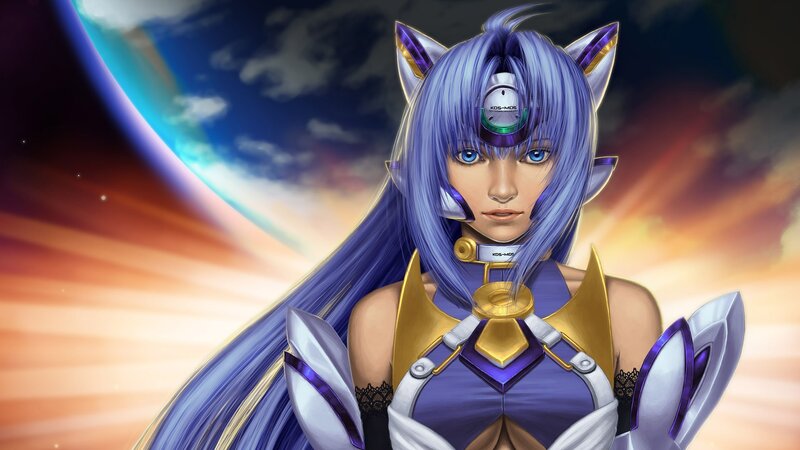 anime character with purple hair