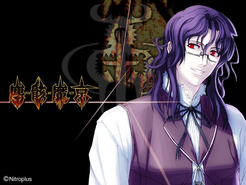 Anime character with purple hair