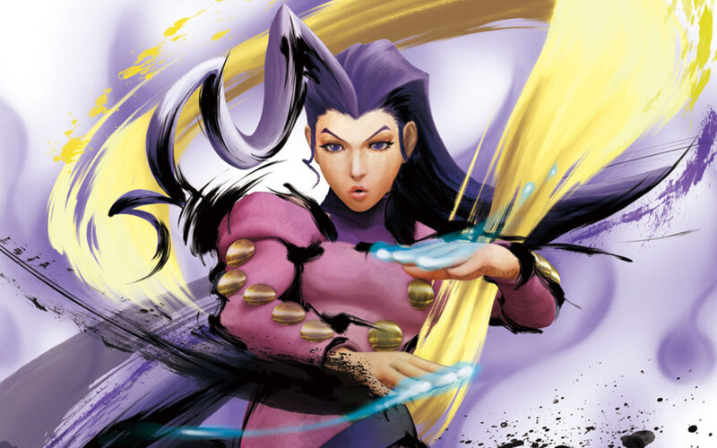 anime character with purple hair