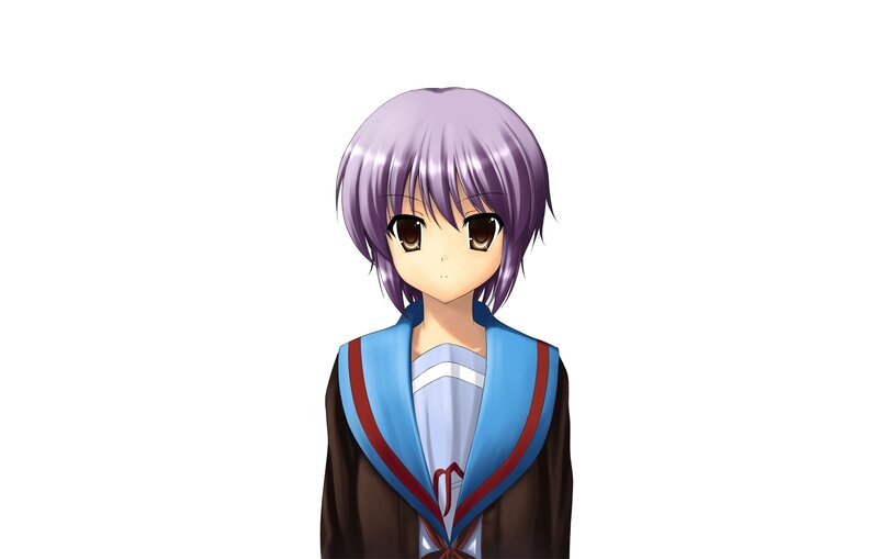anime character with purple hair