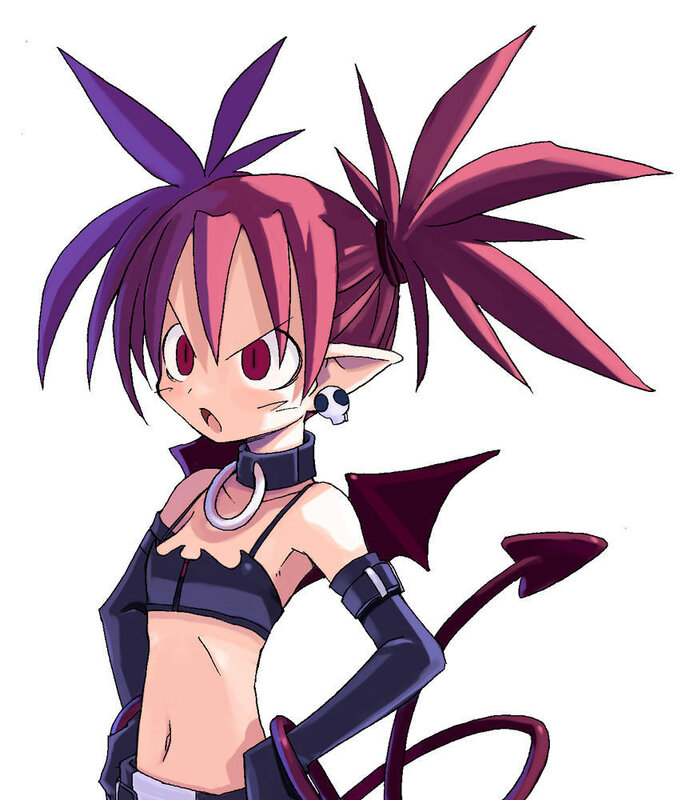 anime character with purple hair