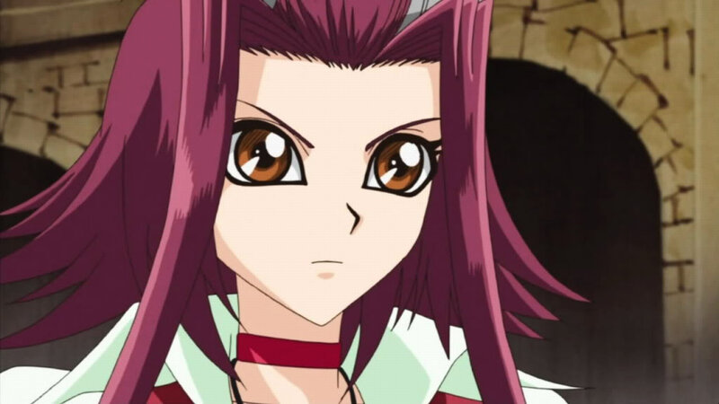 anime character with purple hair
