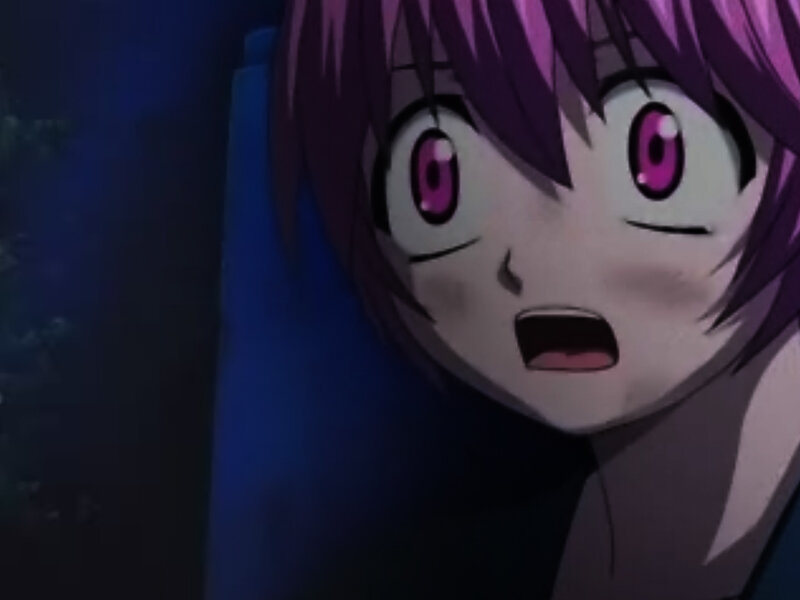 anime character with purple hair
