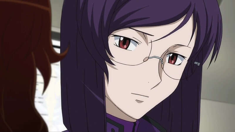 anime character with purple hair