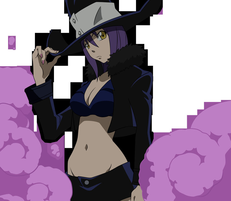 anime character with purple hair