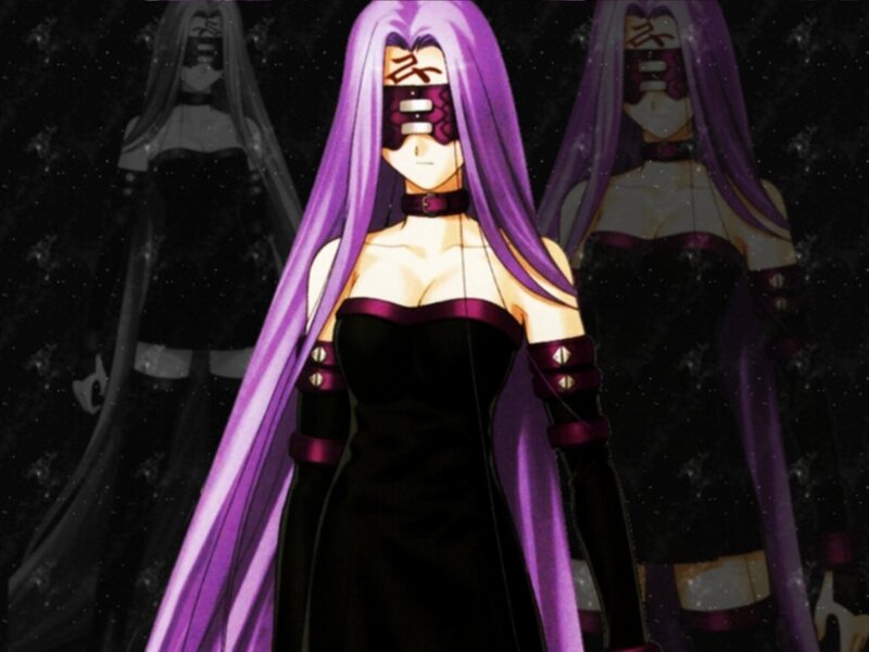 anime character with purple hair