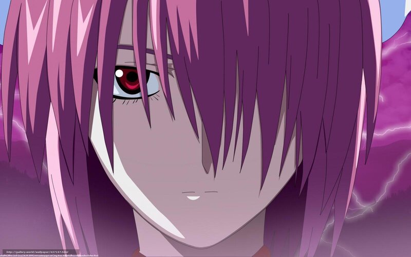 anime character with purple hair