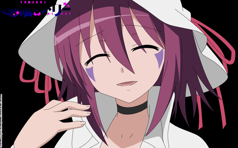 anime character with purple hair