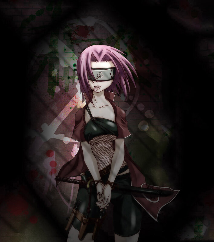 anime character with purple hair