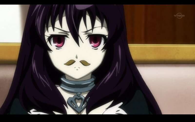 anime character with purple hair