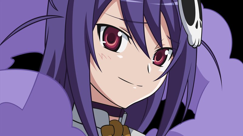 anime character with purple hair
