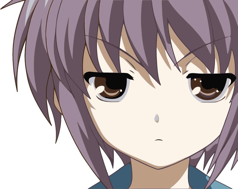 anime character with purple hair
