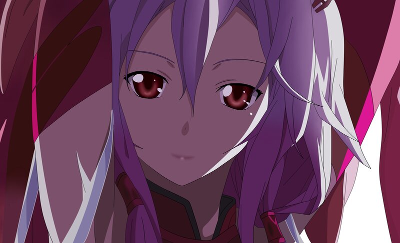 anime character with purple hair
