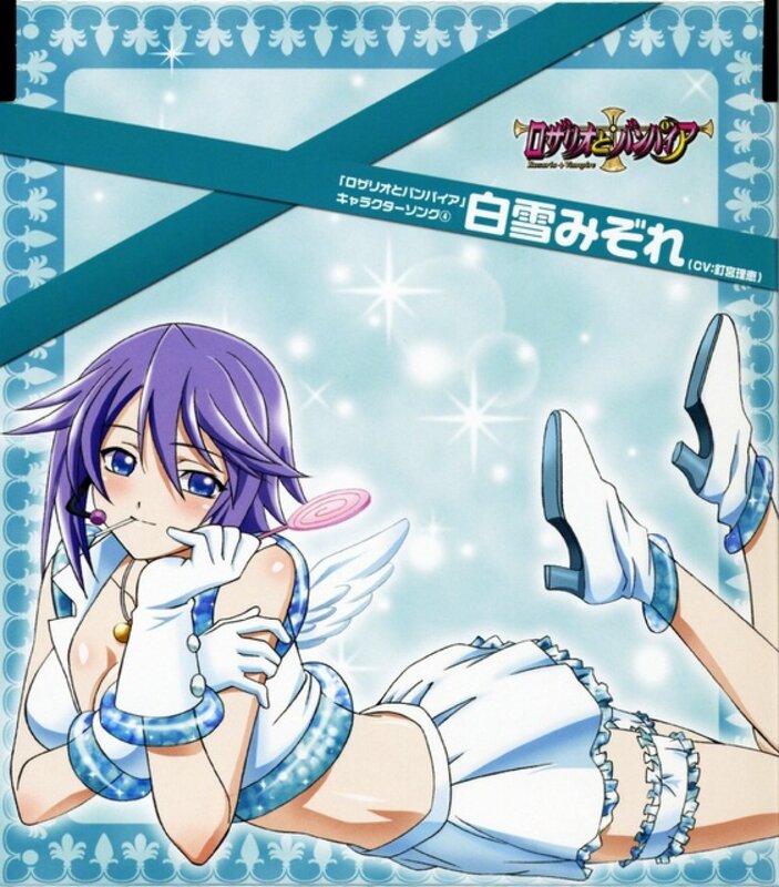 Anime character with purple hair