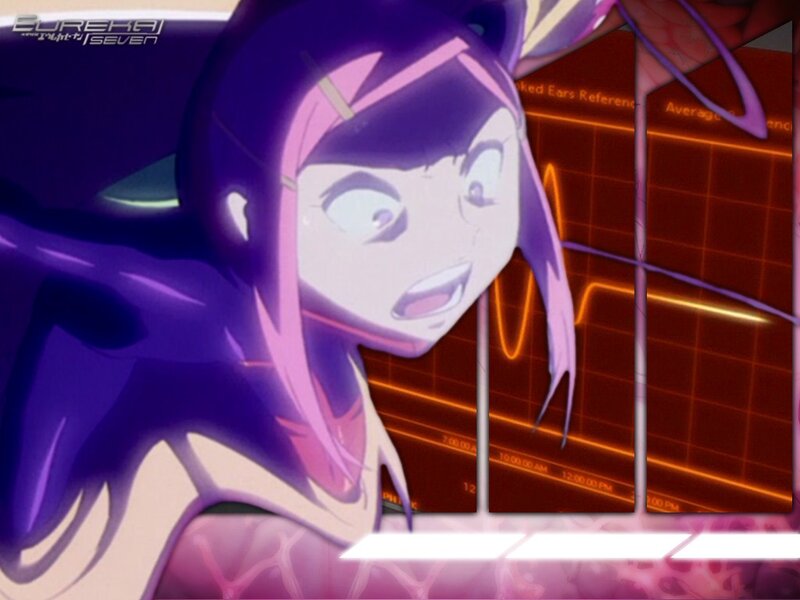 anime character with purple hair