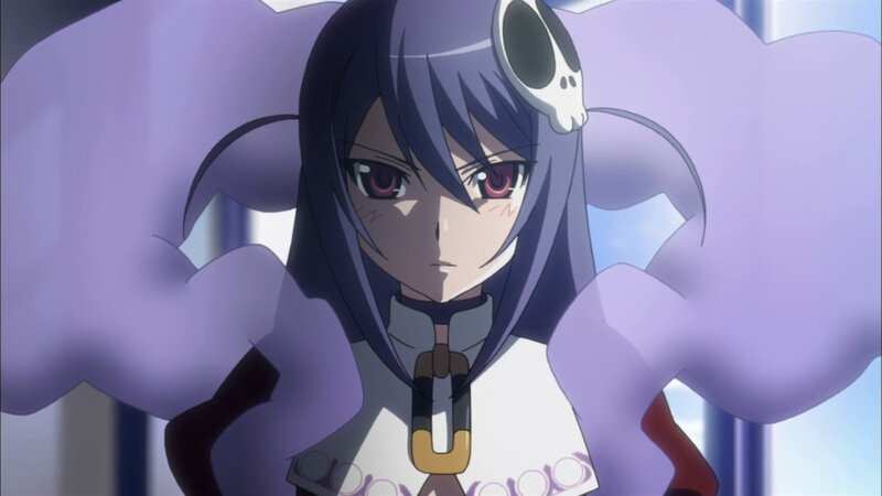 anime character with purple hair