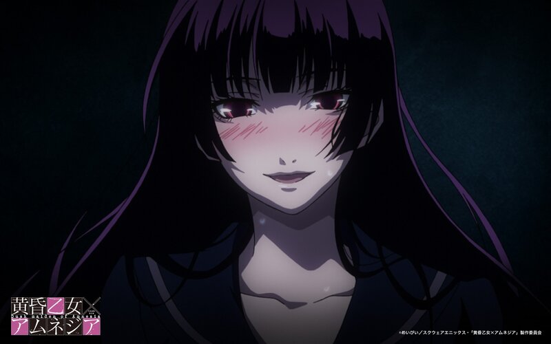 anime character with purple hair