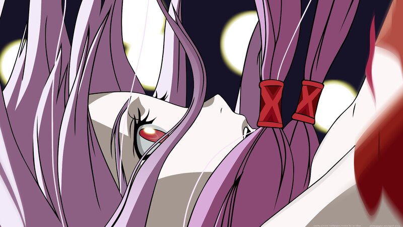 anime character with purple hair