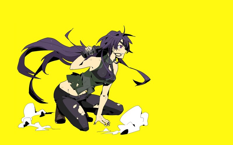 anime character with purple hair