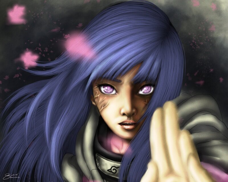 anime character with purple hair