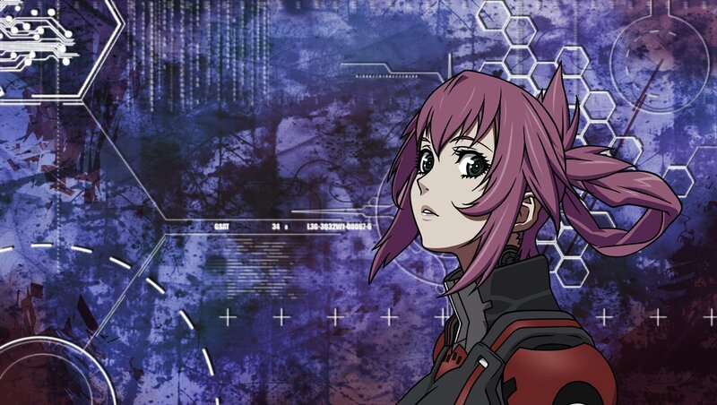 anime character with purple hair