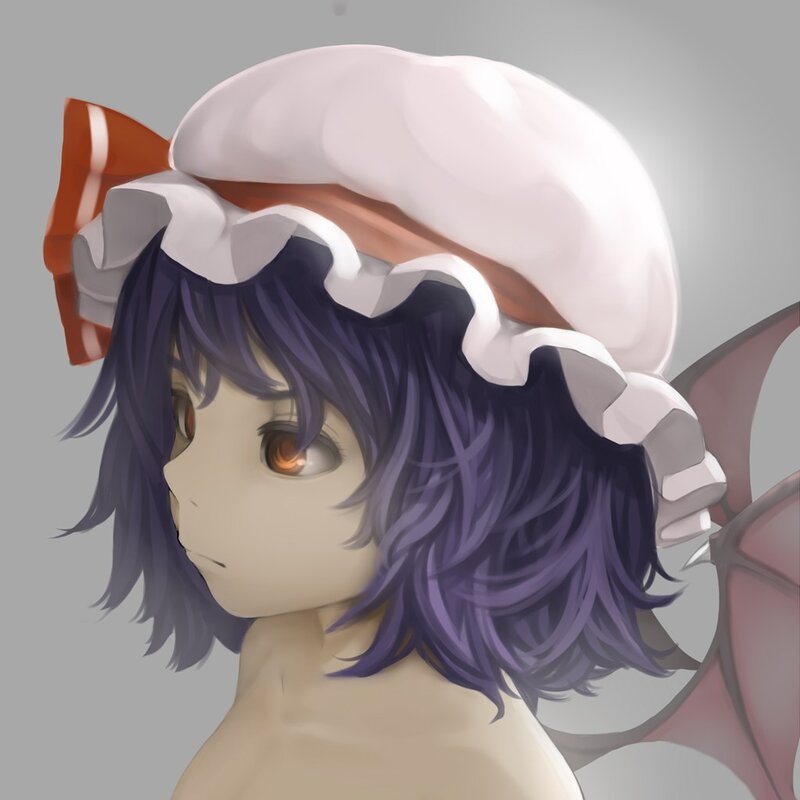 anime character with purple hair