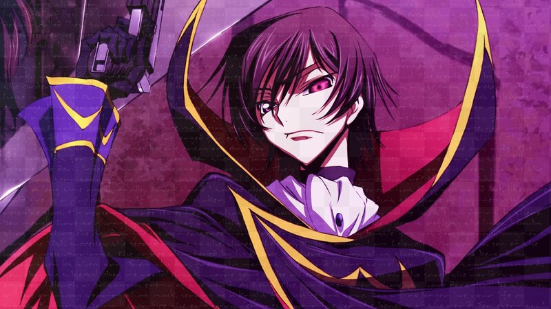 anime character with purple hair