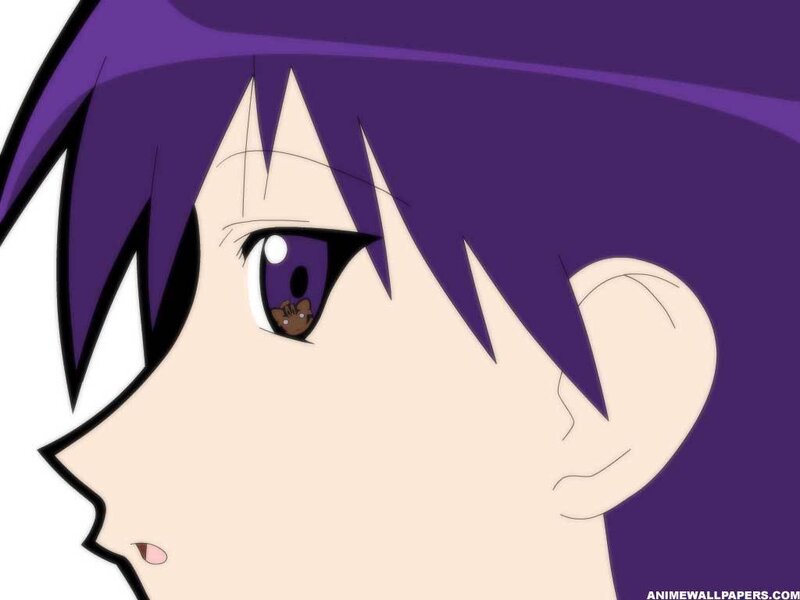 anime character with purple hair