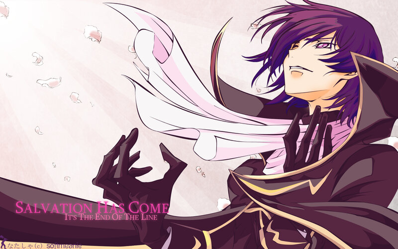Anime character with purple hair