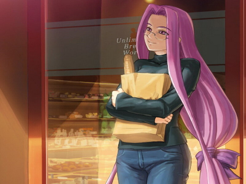 anime character with purple hair