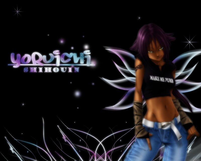 Anime character with purple hair