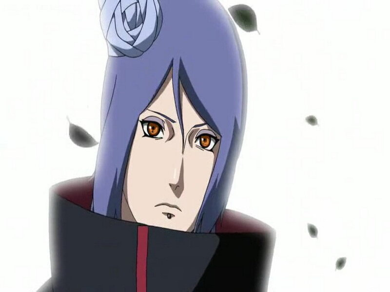 Anime character with purple hair