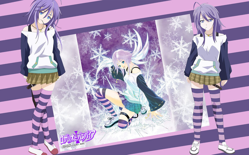 anime character with purple hair