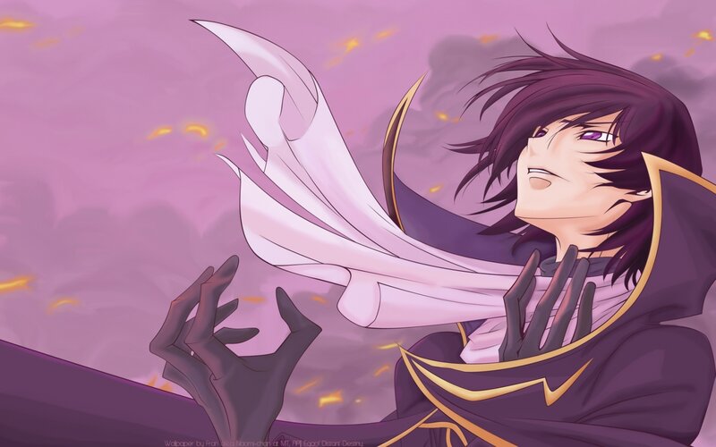 anime character with purple hair