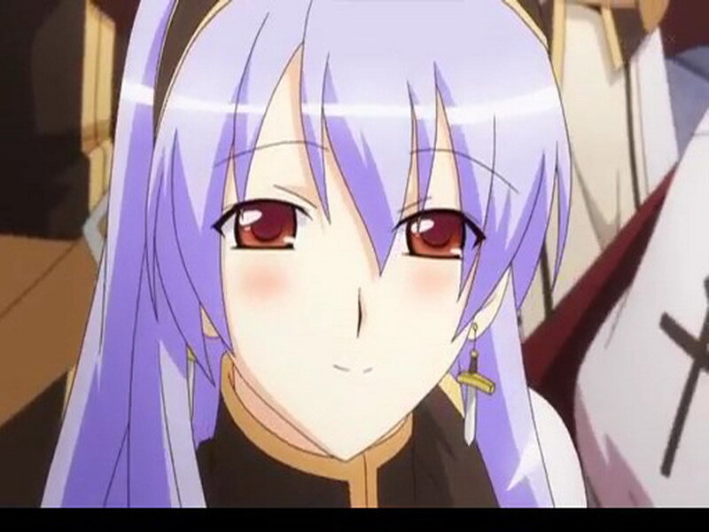 anime character with purple hair