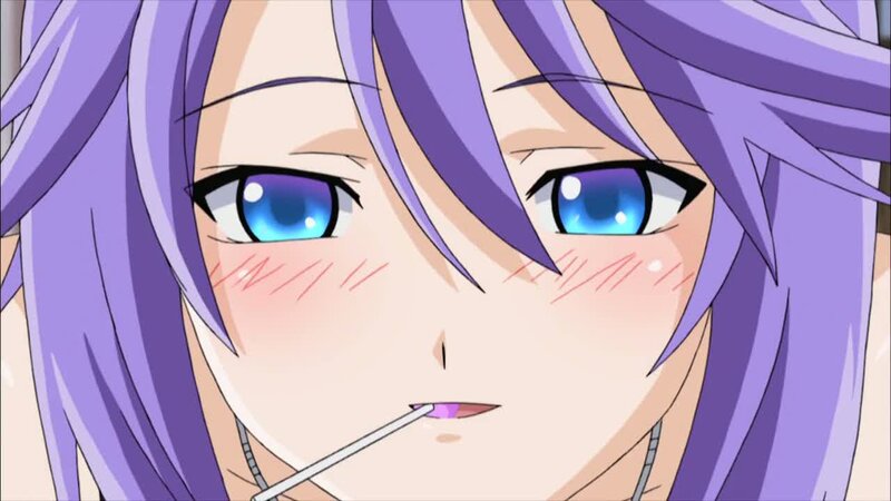 anime character with purple hair