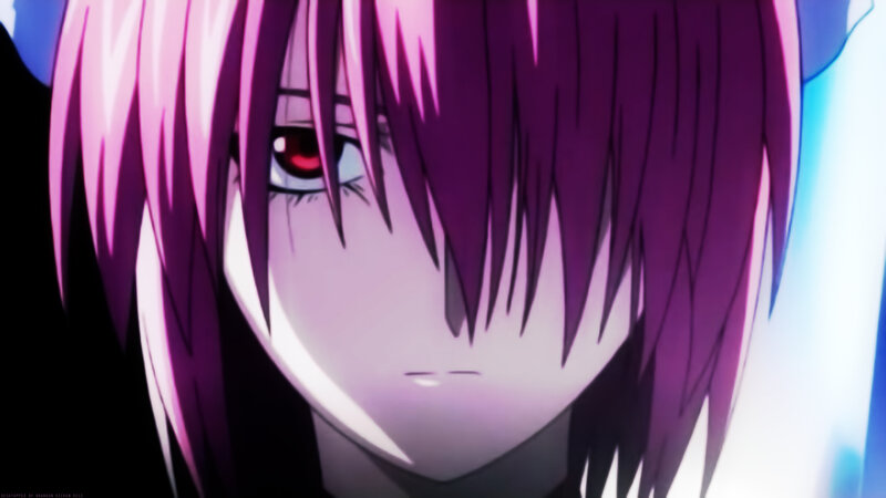 anime character with purple hair