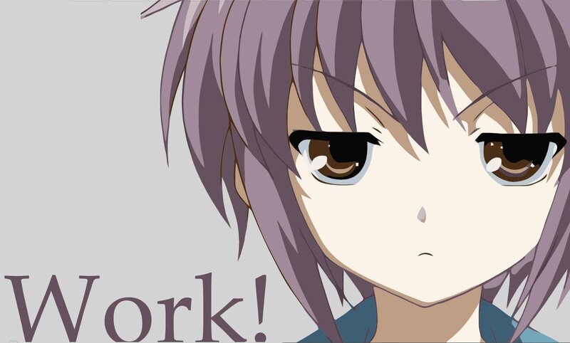 anime character with purple hair