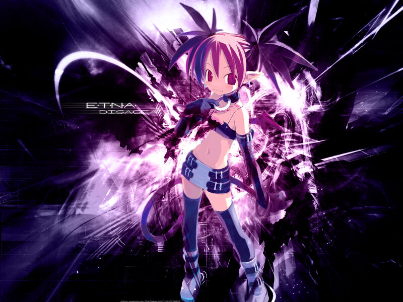 Anime character with purple hair