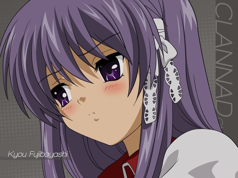 anime character with purple hair