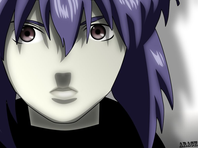 anime character with purple hair